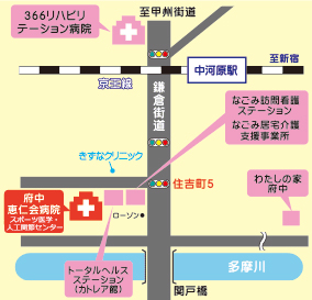 足の外科センター　地図